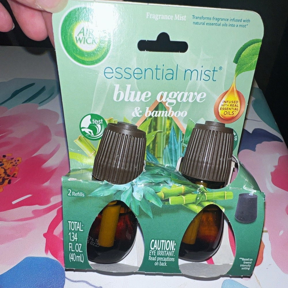 Air Wick Essential Mist Oil Refill Blue Agave & Bamboo 2 Pack 1.34 fl oz